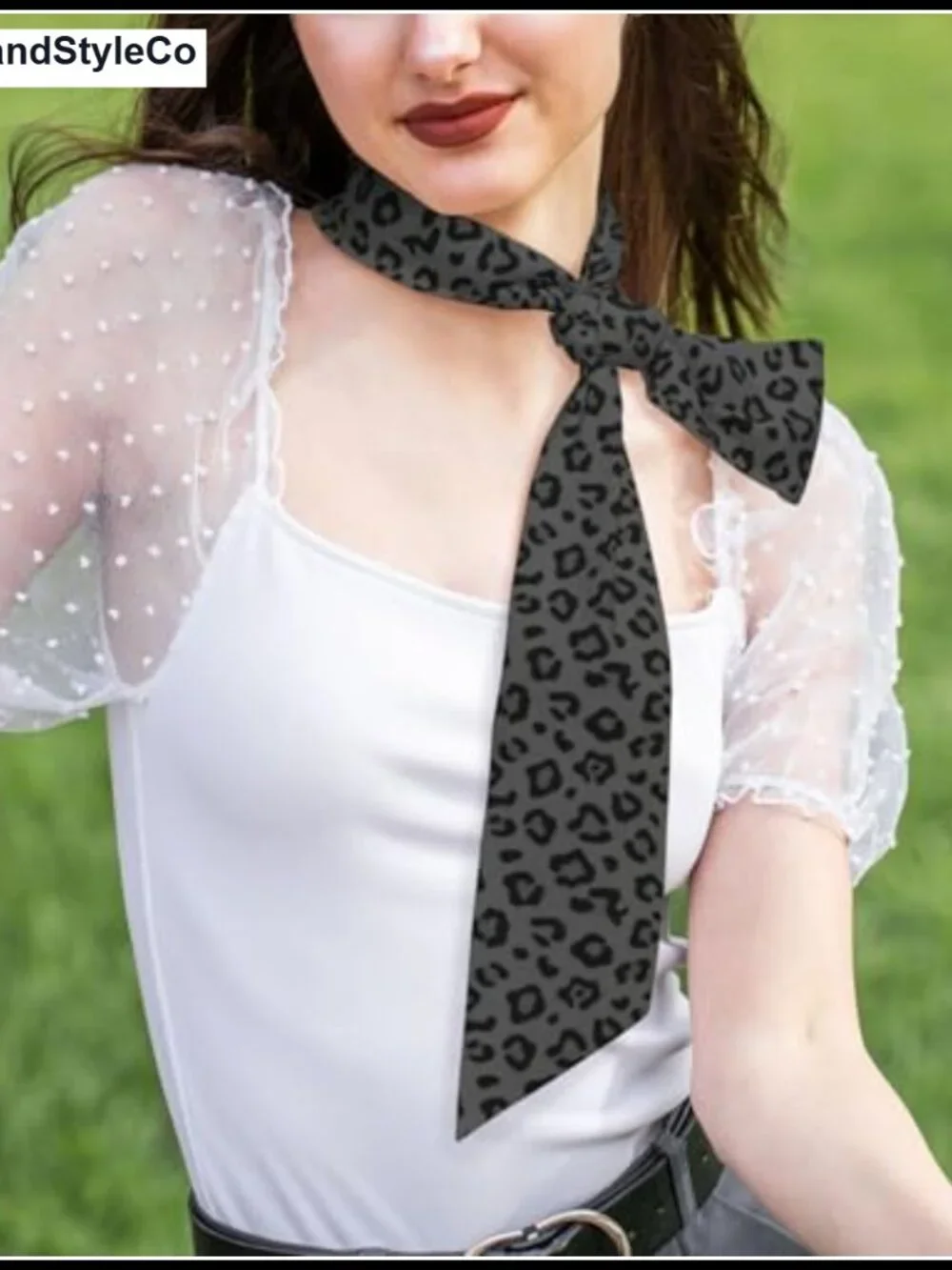 Long Silk-Like Satin Neck Scarf Thin Ribbon Headscarf Versatile Fashion Scarf